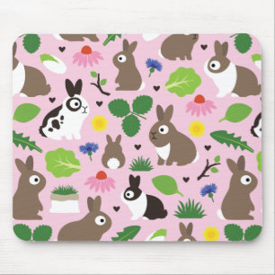Bunnies And Their Treats Mouse Mat
