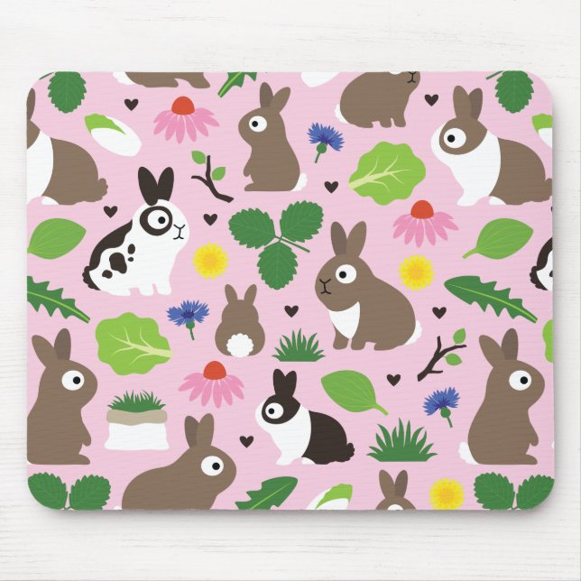 Bunnies And Their Treats Mouse Mat (Front)