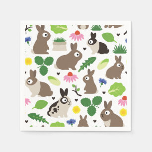 Bunnies And Their Treats Napkins