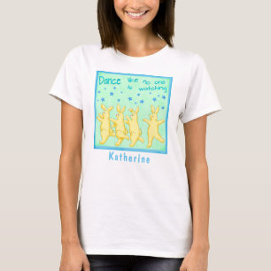 Bunnies Dance Like No One's Watching Yellow Green T-Shirt