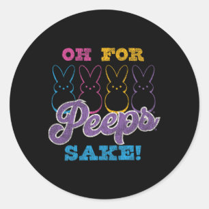 Bunnies Easter Oh For Bunnies Sake! Line Up Bunnie Classic Round Sticker