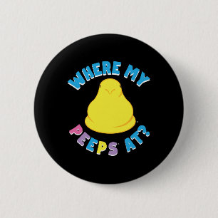 Bunnies Easter Where My Bunnies At Clic Chick 6 Cm Round Badge