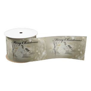 Bunnies/Rabbits Christmas 3" Wide Satin Ribbon
