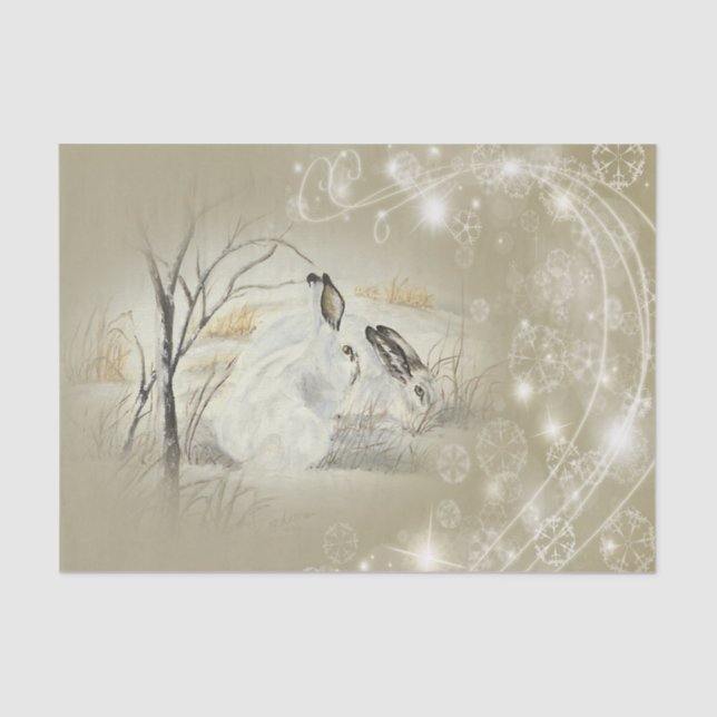 Bunnies/Rabbits Christmas Tissue Paper (Front)