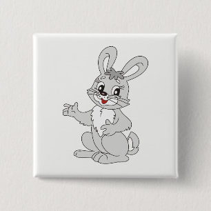 Bunny 15 Cm Square Badge