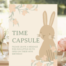 Bunny 1st Birthday Time Capsule Table