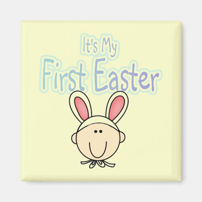 Bunny 1st Easter (boy) Tshirts and Gifts Magnet (Front)