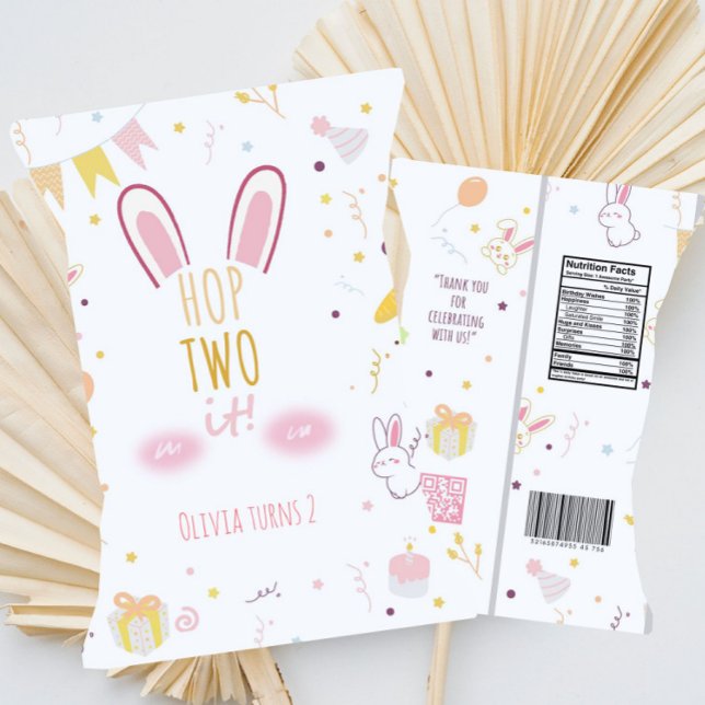 Bunny 2nd Birthday Chip Bag Easter Rabbit Pink (Creator Uploaded)