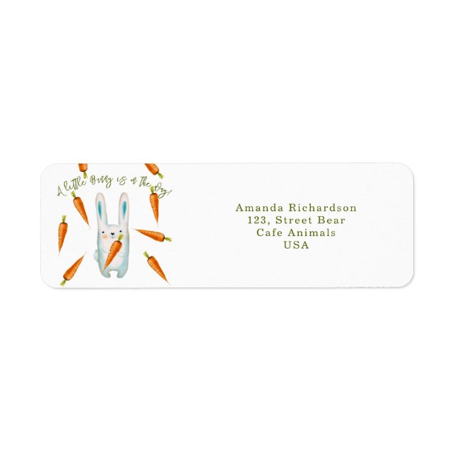 Bunny - A little bunny is on the way! baby shower (Front)