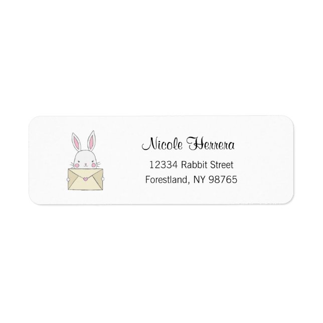 Bunny Address Label, Rabbit, Nature (Front)