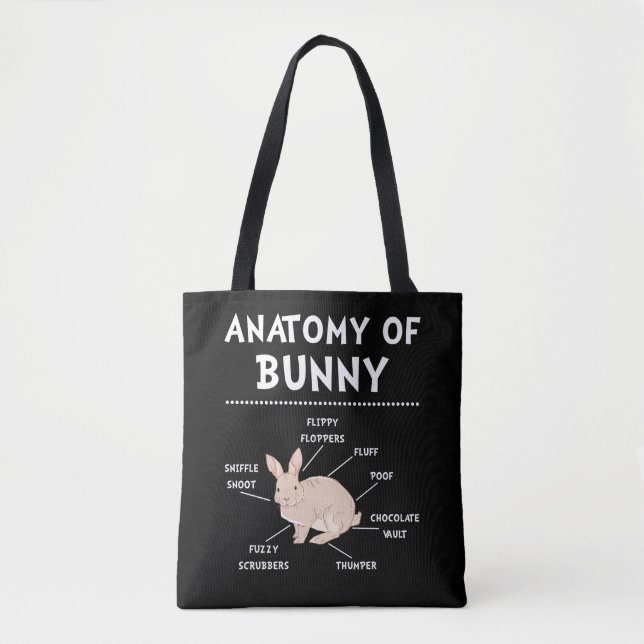 Bunny Anatomy Rabbit Lover Bunny Mom Tote Bag (Front)
