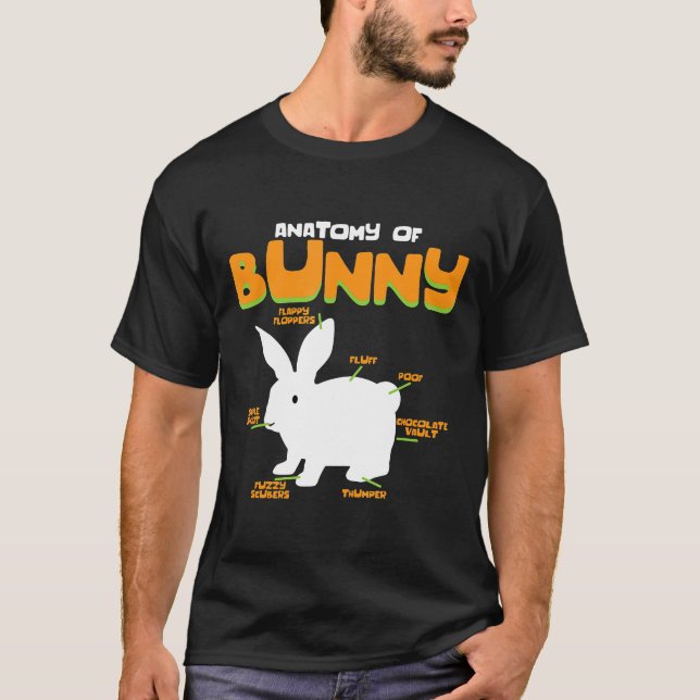 Bunny Anatomy Rabbit Lover Mum Funny Bunny Lover T-Shirt (Front)