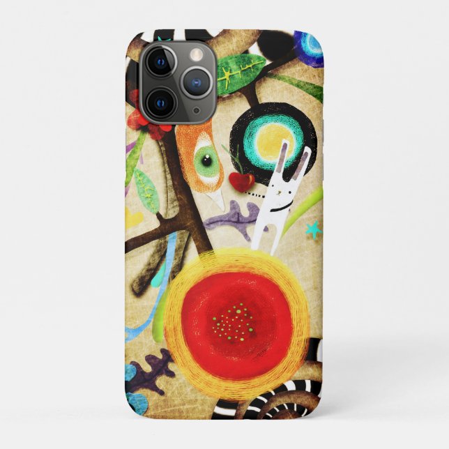Bunny and Bird Huge Poppy Case-Mate iPhone Case (Back)