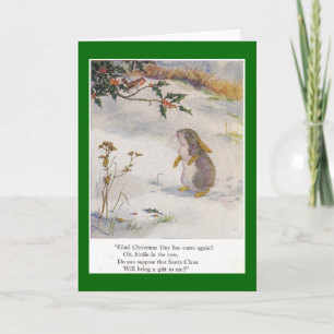 Bunny and Birdie Christmas Holiday Card
