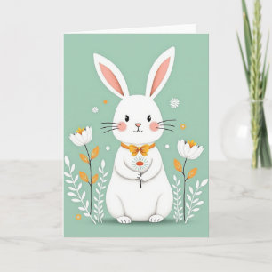 Bunny And Blossom Springtime Card