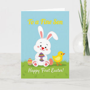 Bunny And Chick Spring Celebration Card