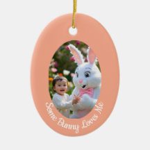 Bunny and Child photo in Oval Frame Easter