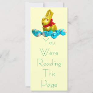 Bunny and Eggs Bookmark Template