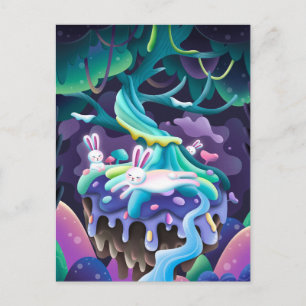  Bunny and Fairy Postcard
