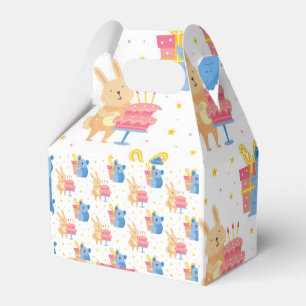 Bunny And Koala Bear On Children Birthday Party Favour Box