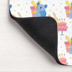 Bunny And Koala Bear On Children Birthday Party Mouse Mat