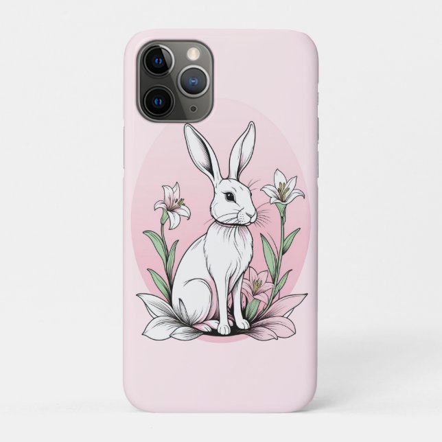 Bunny and Lilies Case-Mate iPhone Case (Back)