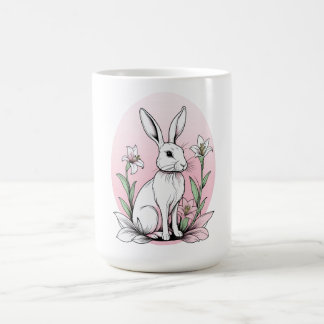 Bunny and Lilies Coffee Mug