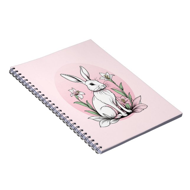 Bunny and Lilies Notebook (Right Side)