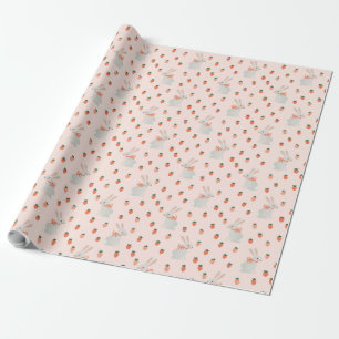 Bunny and Strawberry Wrapping Paper