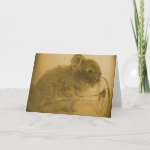 Bunny and Wine Glass Card