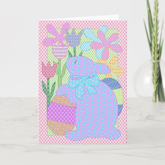 Bunny applique card III (Front)