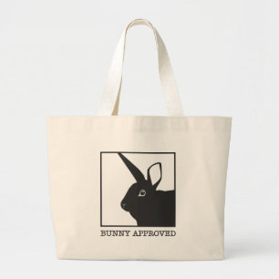 BUNNY APPROVED LARGE TOTE BAG