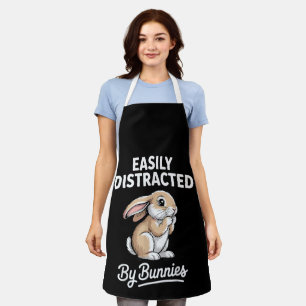 Bunny Art Cute Rabbit Hare Design Men Women Kids  Apron