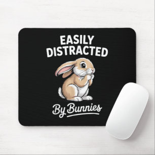 Bunny Art Cute Rabbit Hare Design Men Women Kids  Mouse Mat