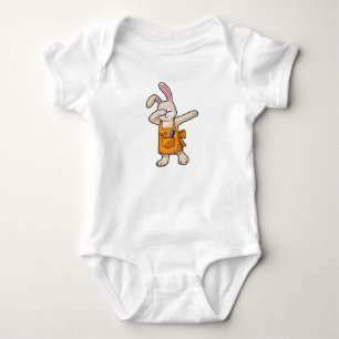 Bunny as Hairdresser with Comb & Scissors Baby Bodysuit