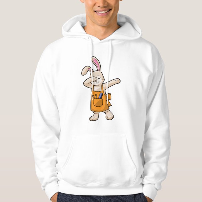 Bunny as Hairdresser with Comb & Scissors Hoodie (Front)