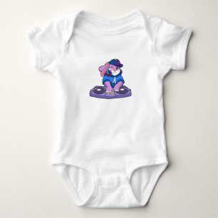 Bunny as Musician with Mixer Baby Bodysuit