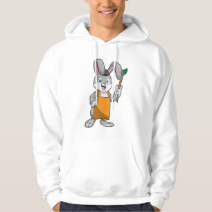 Bunny as Painter with Paint brush Hoodie