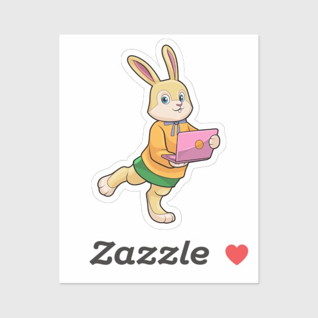 Bunny as Secretary with Laptop (Sheet)