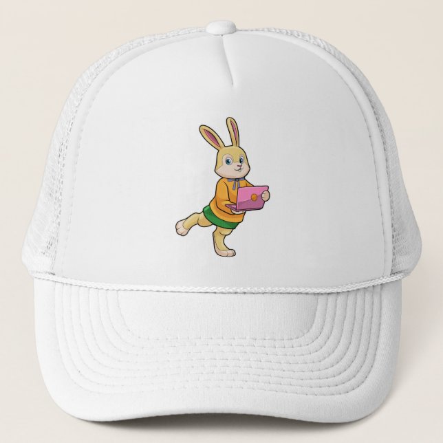 Bunny as Secretary with Laptop Trucker Hat (Front)