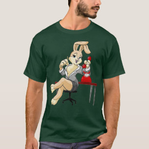 Bunny as secretary with phone and pencil T-Shirt