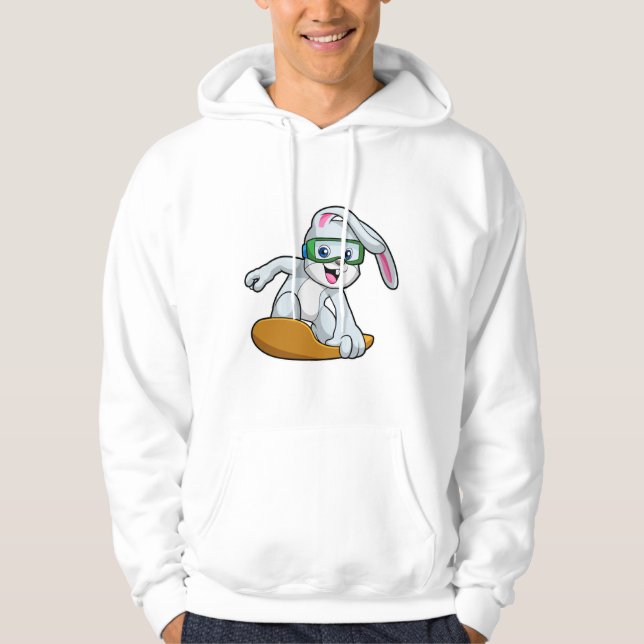 Bunny as Snowboarder with Snowboard Hoodie (Front)