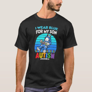 Bunny Astronaut Costume Autism I Wear Blue For My  T-Shirt