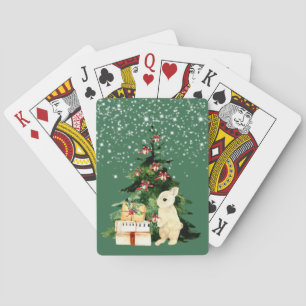 Bunny at Christmas Playing Cards