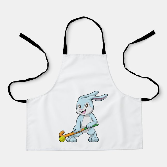 Bunny at Field hockey with Hockey stick Apron (Front)