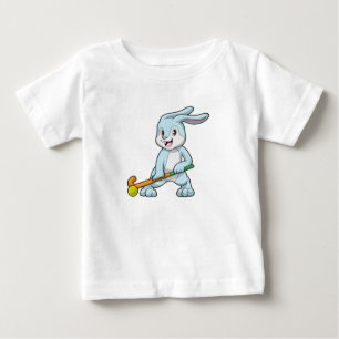 Bunny at Field hockey with Hockey stick Baby T-Shirt