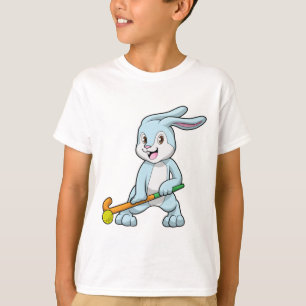 Bunny at Field hockey with Hockey stick T-Shirt