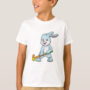 Bunny at Field hockey with Hockey stick T-Shirt