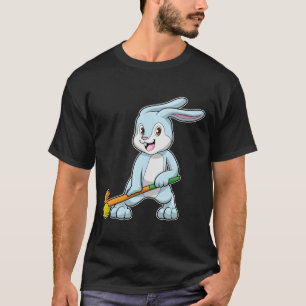 Bunny at Field hockey with Hockey stick T-Shirt