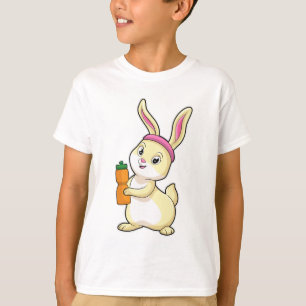 Bunny at Fitness with Drinking bottle T-Shirt